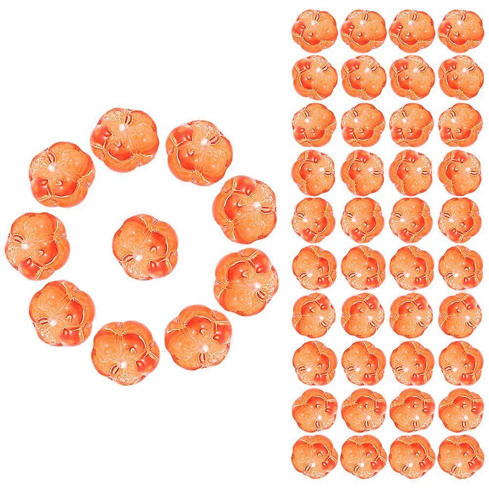 Řemeslné projekty Dýňový tvar DIY korálky pro výrobu šperků 1X1cm oranžová barva 50ks