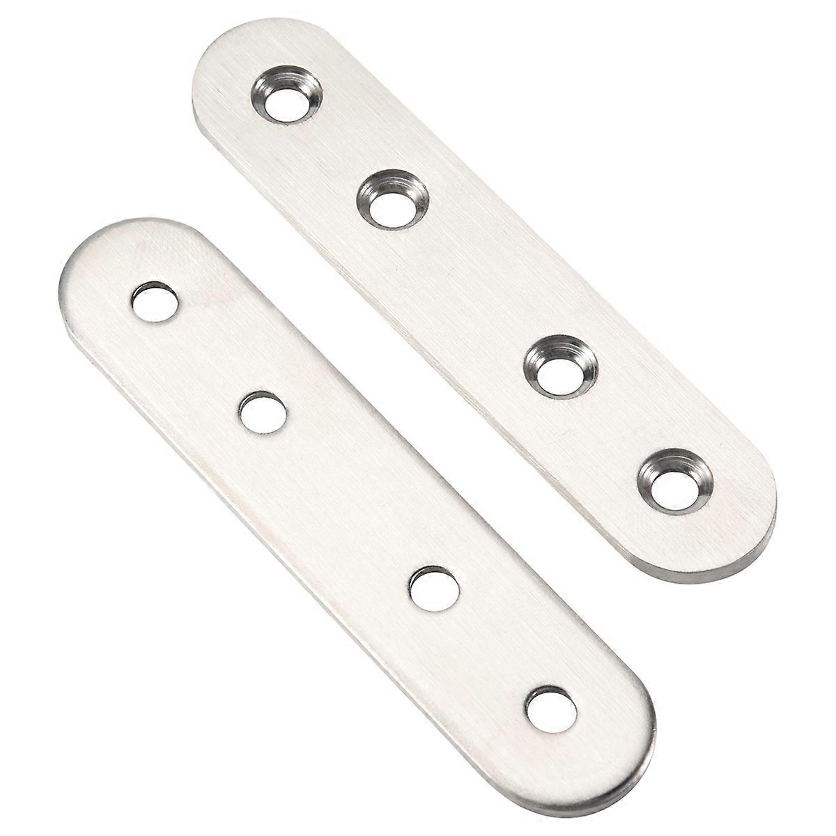 Flat Stainless Steel Repair Mending Fixing Plate Brackets Support 2pcs