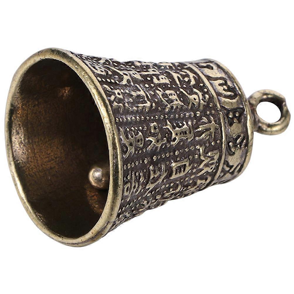 Bell Keychain Pendant Decorative Brass Bell For Daily Use With Antique Style And Golden Color 1Set
