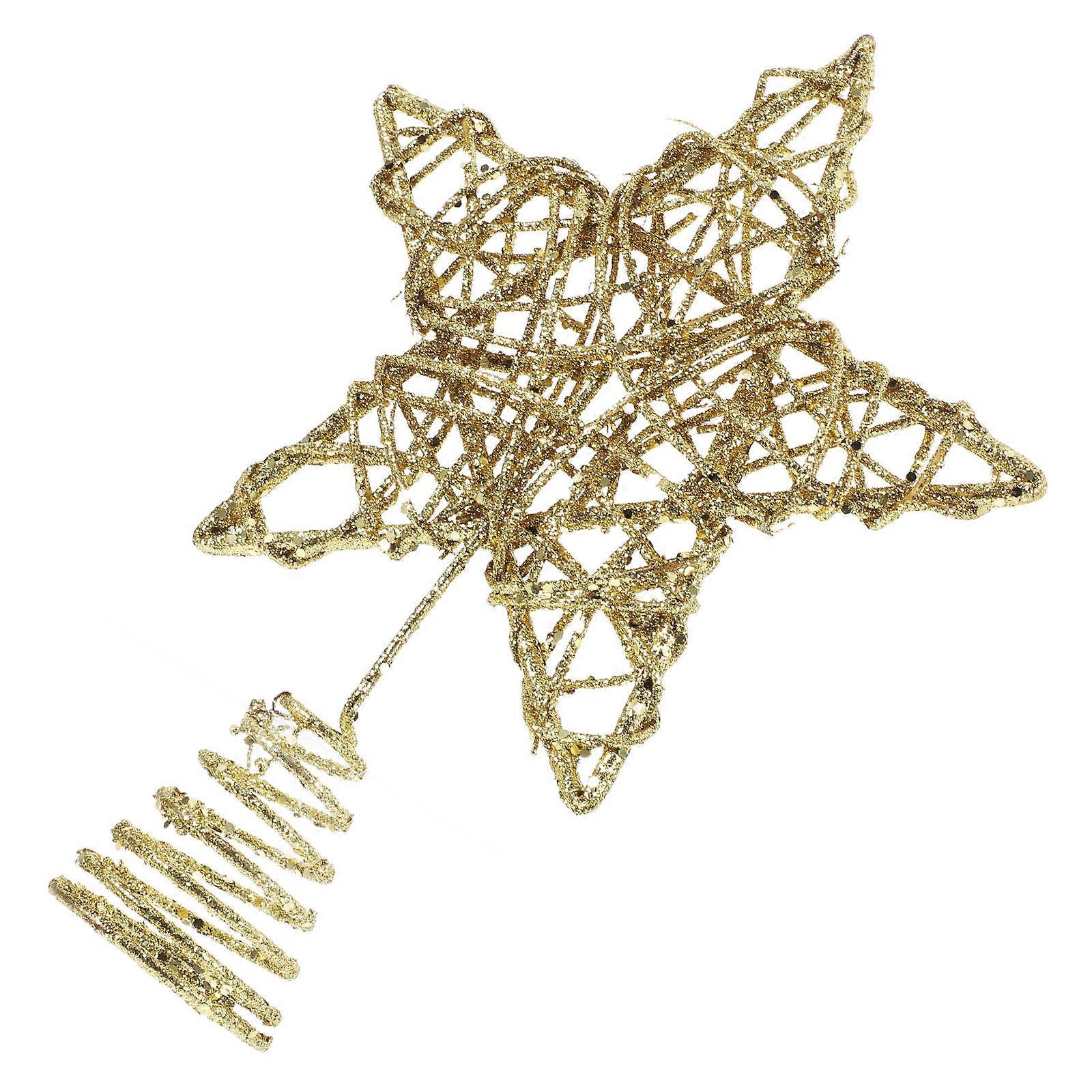 Christmas Tree Topper Golden Star Tree Topper for Home Decor