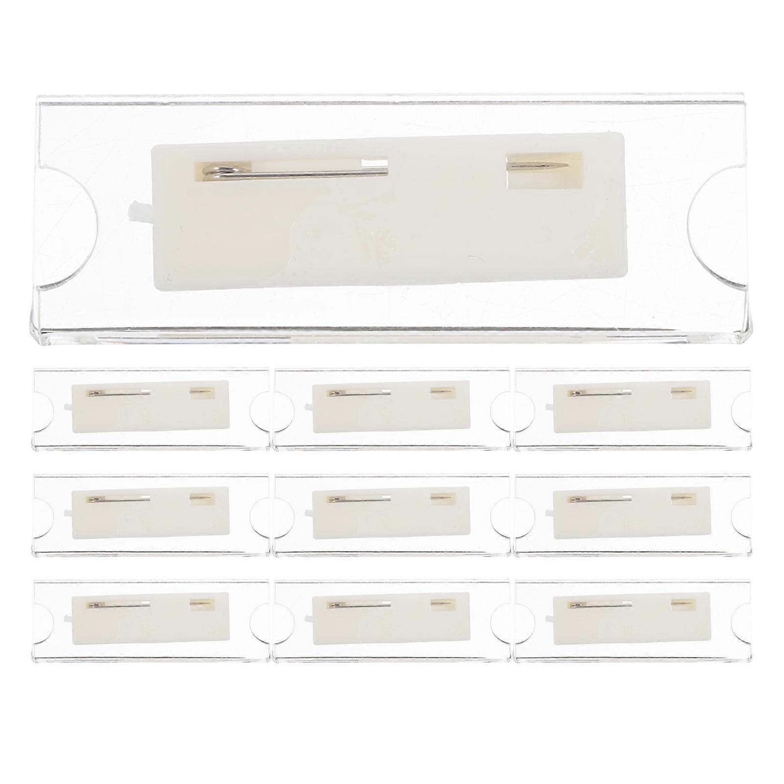 10Pcs Employee Badge Holders Identification Cards Holders Transparent Cases For Office Students Multi Color