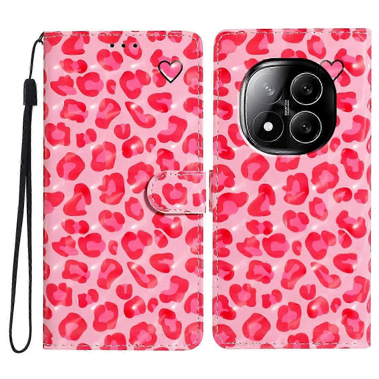 For Xiaomi Redmi Note 14 Pro+ 5G Case PU Leather Wallet Phone Cover 3D Pattern Printing