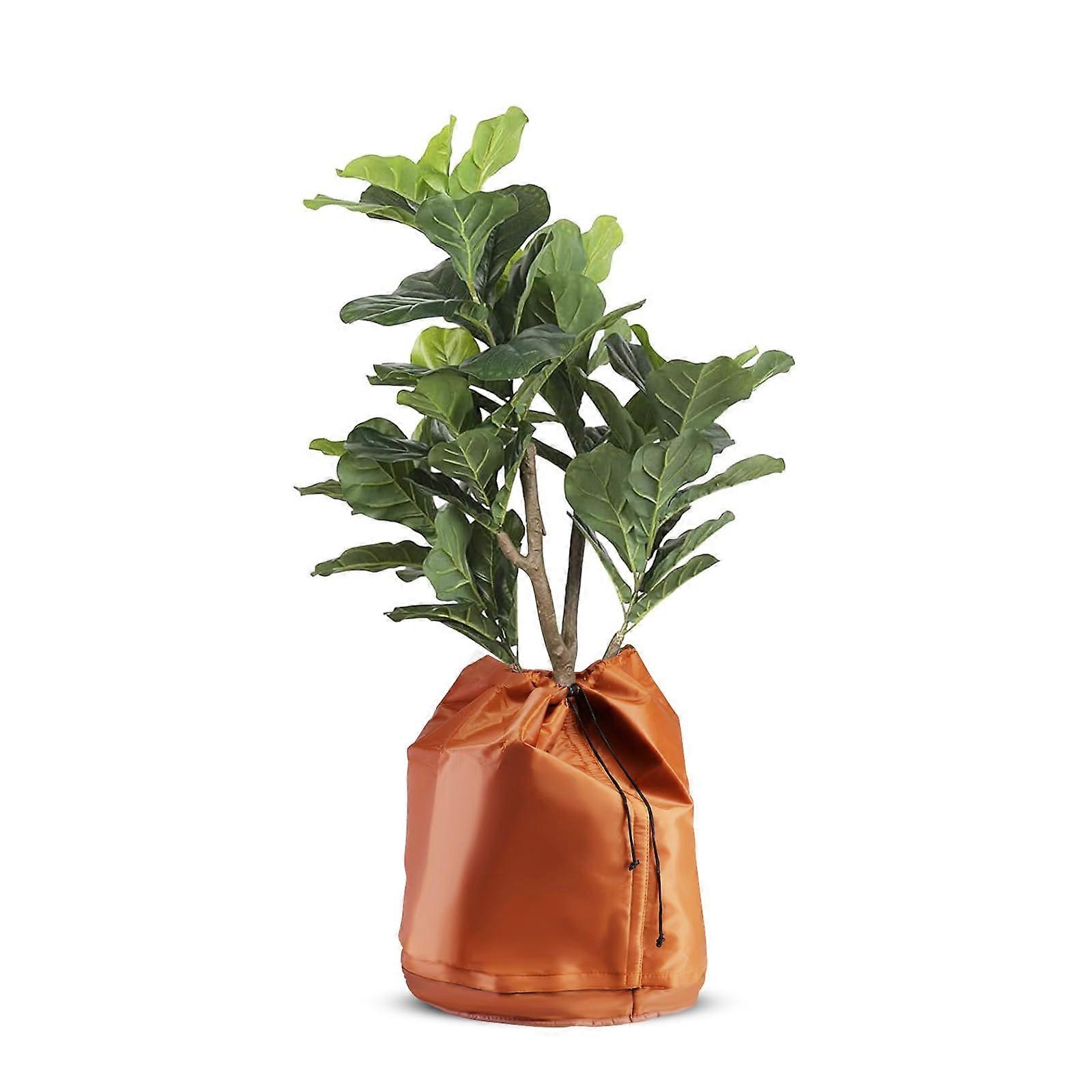 Winter Plants Frost Cover with Coconut Mats, 65 x 70 cm Potted Plants Protective Bag, Zip and Drawstring Cold Weather Protector