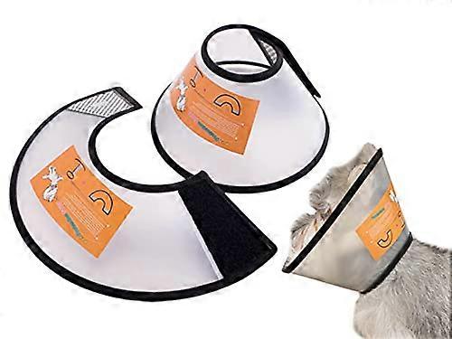 Adjustable Pet Cone Collar for Small Dogs, Protective Anti-Bite Licking Wound Healing Collar, Soft Fabric, Size S