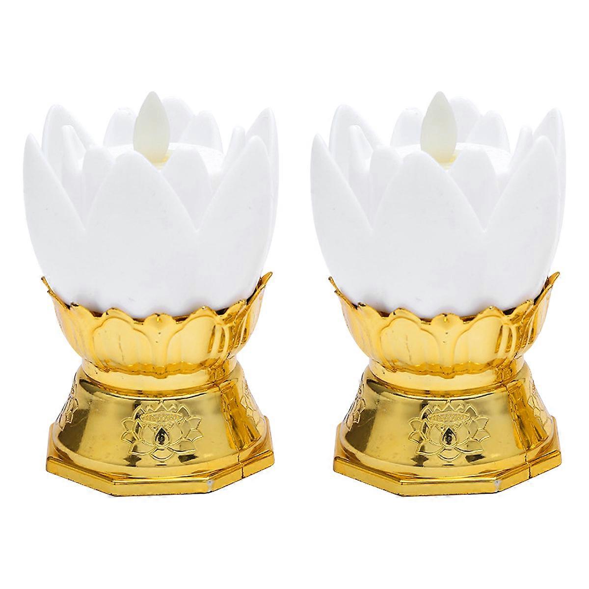 It sounds like you're describing a product listing for a **Decorative Electronic Lotus Light**—specifically a **2 piece set** featuring **LED lotus