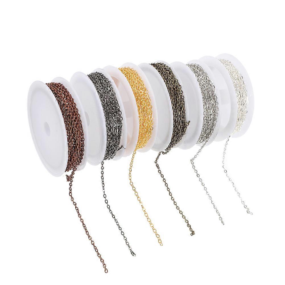 6pcs DIY Chain for Jewelry Making Assorted Color Iron Material Necklace Accessories