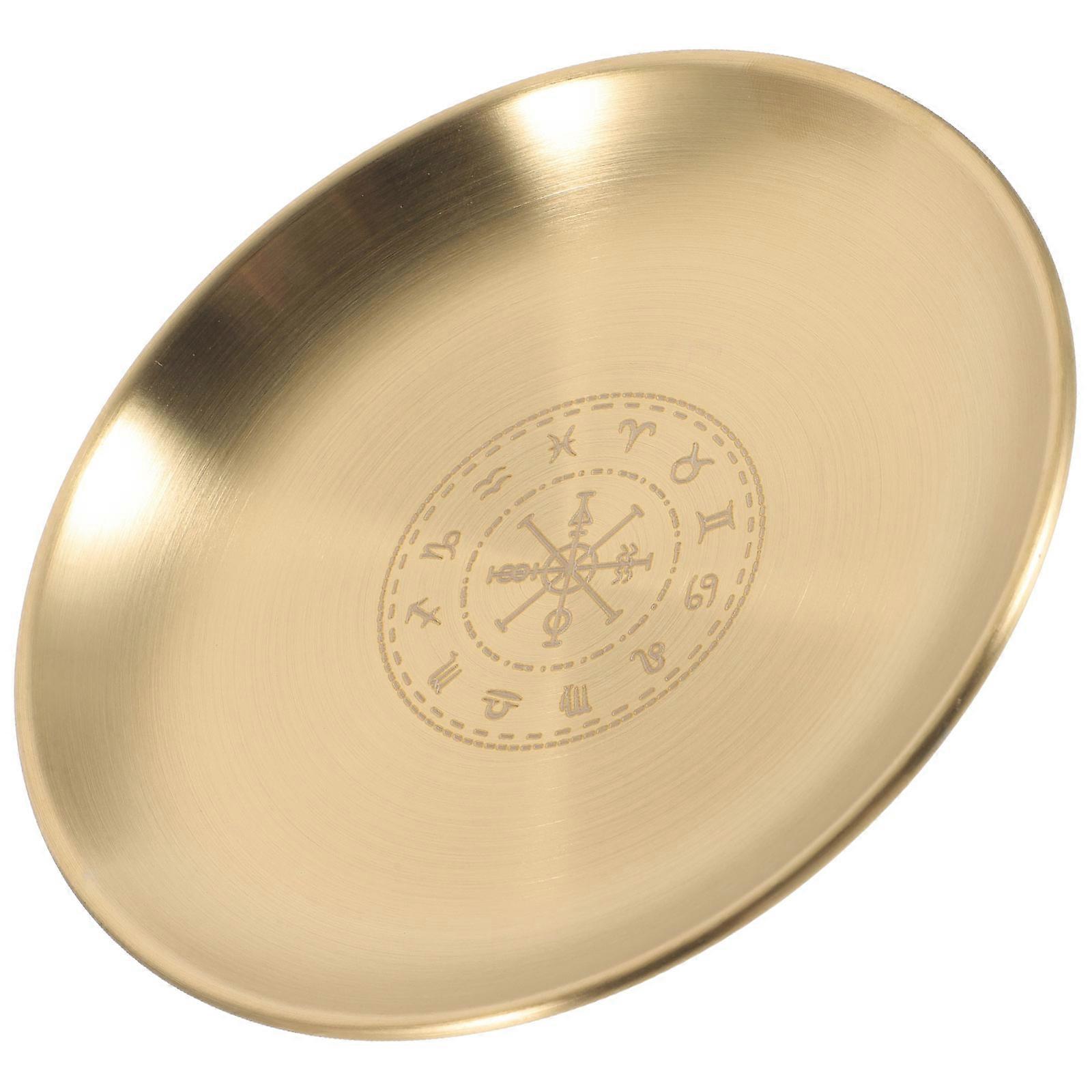 Elegant Witch Altar Tray Five Metal Jewelry Dish for Rings, Trinkets, and Mystical Ceremonial Use – Unique Aesthetic Holder for Home or Office