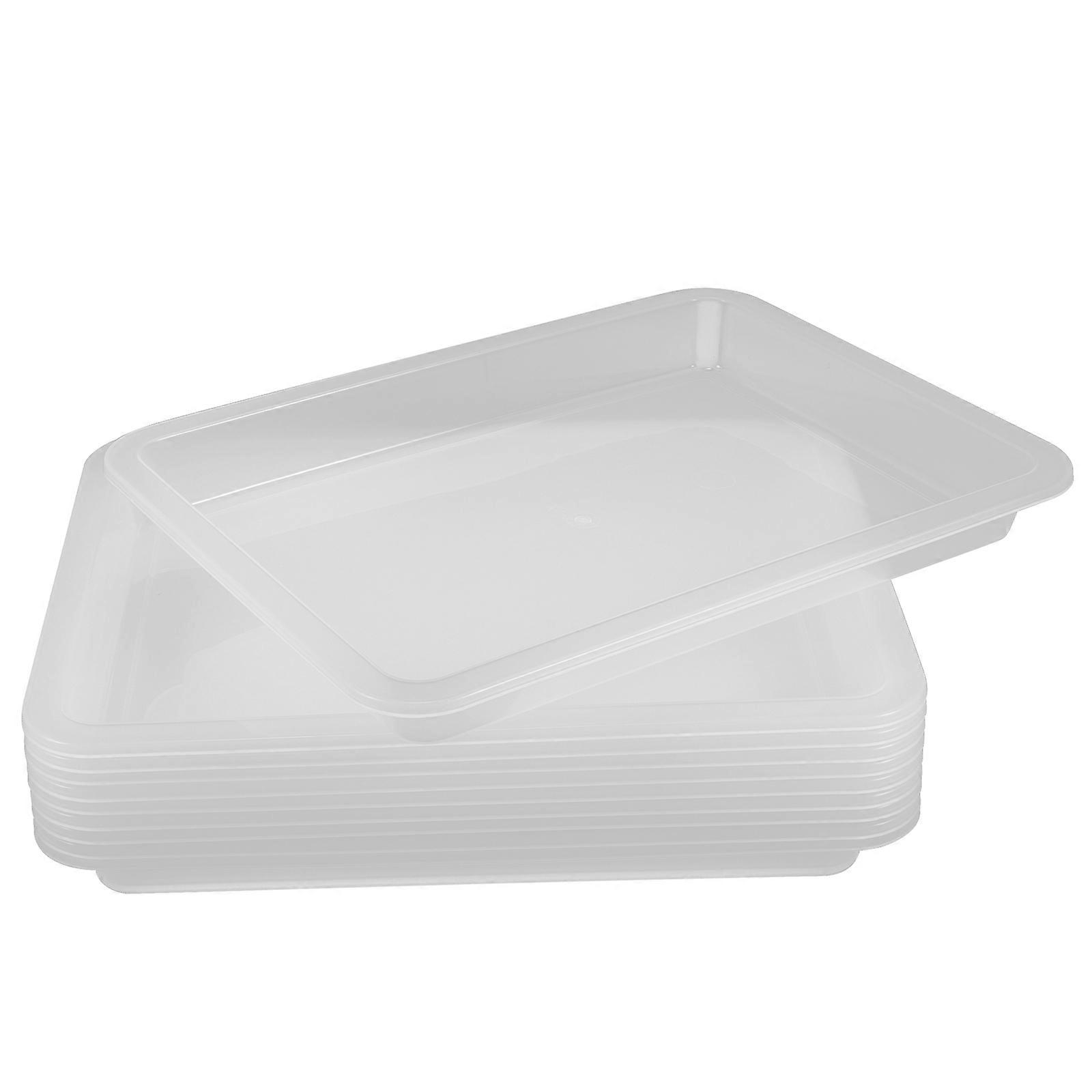 10pcs Plastic Art Trays Activity Organizer Crafts Serving Trays