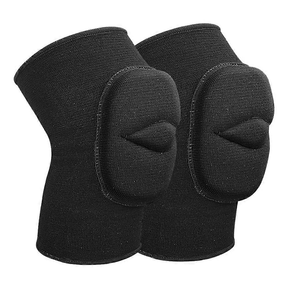 Volleyball Knee pads with Good Elasticity for Protection Black Chemical Fiber Polypropylene Latex Sponge
