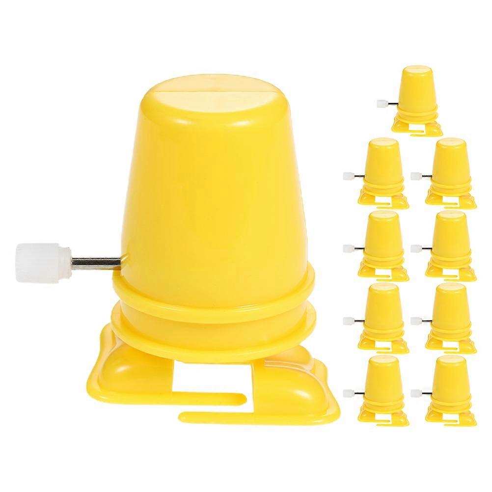 DIY Craft Clock Mechanism Replacement Accessories 10Pcs Yellow Plastic Movement Parts For Educational Toys And Home Projects