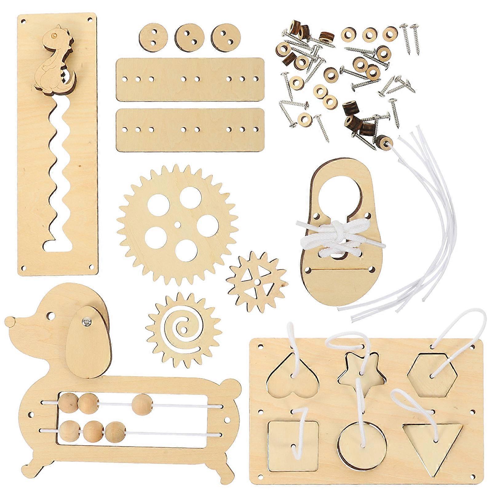 Multi-colored Children’s Busy Board 6 Sets Educational Toy for Kids Indoor Use DIY Assemble Enhancing Logical Thinking and Creativity