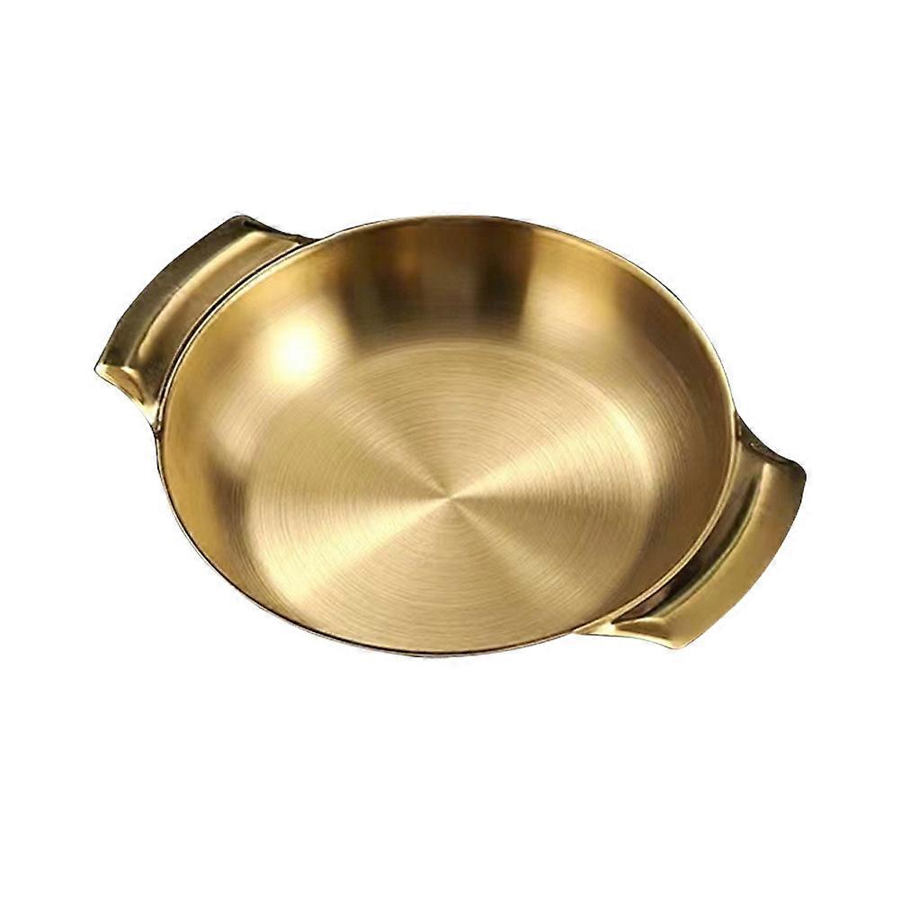 Stainless Steel Food Serving Pot Multi Use Cooking Pot with Double Handle 1 Set