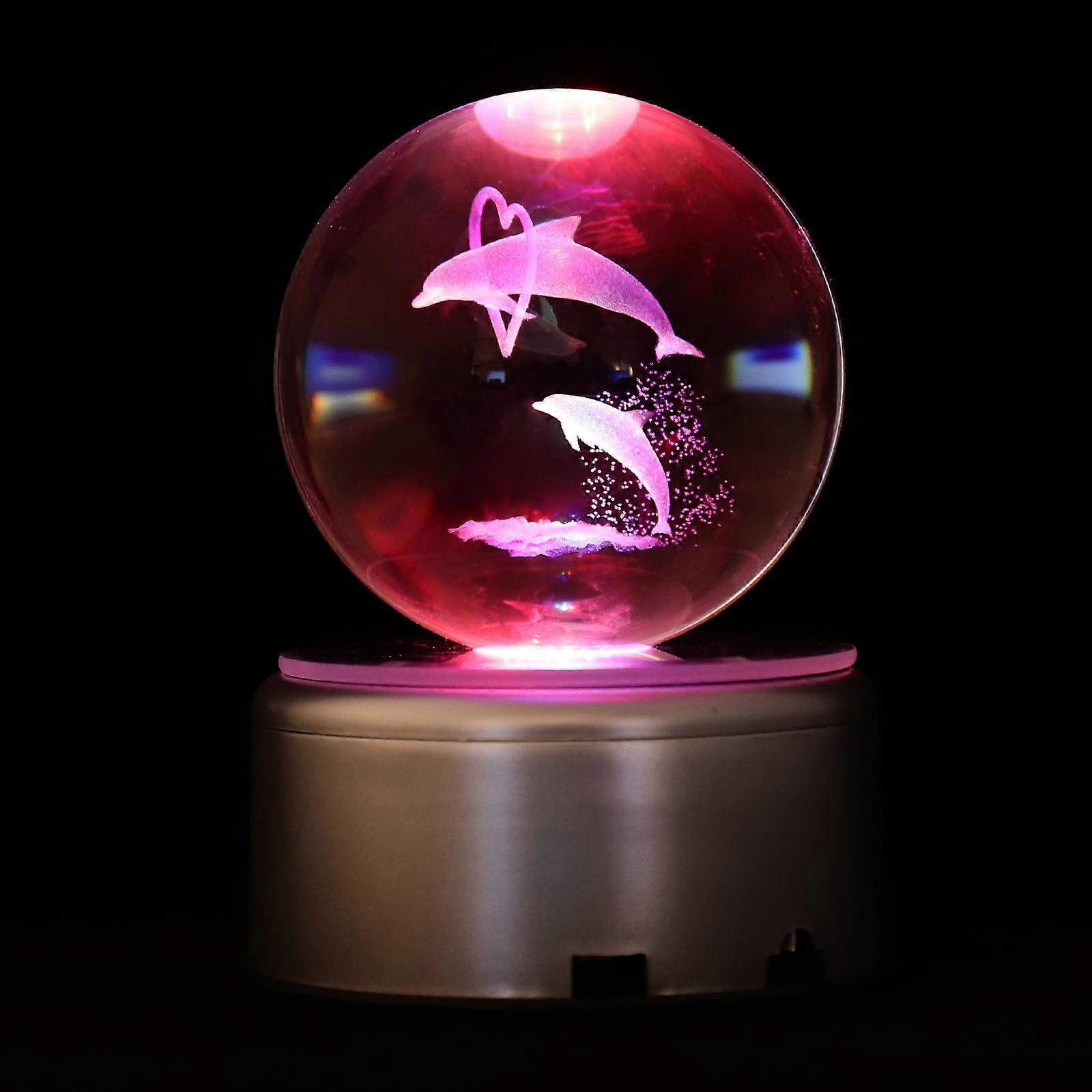 Colorful Crystal Ball Desktop Ornament Ideal For Kids And Families At Birthdays And Festivals With Rotating Function 1Pcs