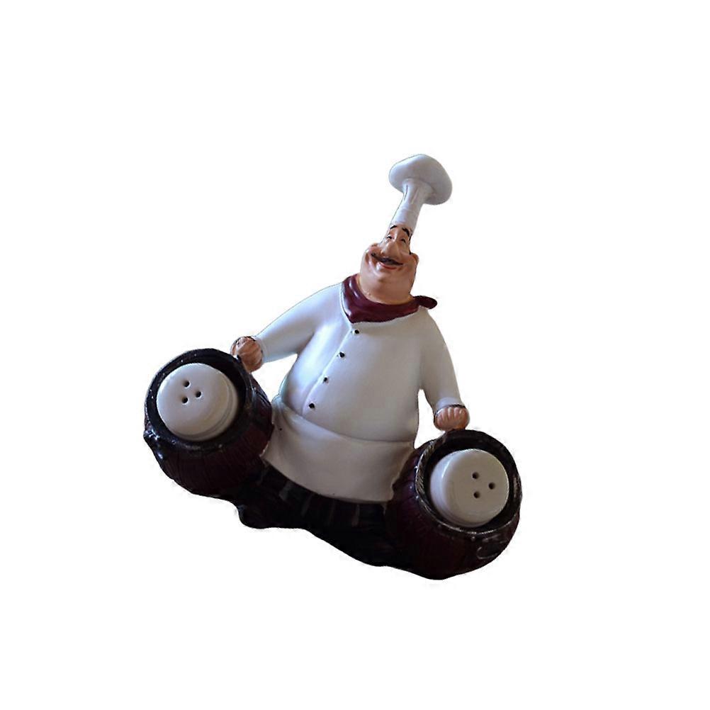 Creative Chef Resin Ornament for Kitchen Tabletop Decoration Multi Color Desktop Sculpture 6.5 x 3.5 x 2.5 inches