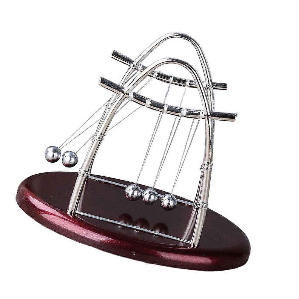 Newton's Cradle Arch Desktop Kinetic Sculpture with Swinging Balls for Home and Office Decoration to Enhance Hand Skills and Imagination