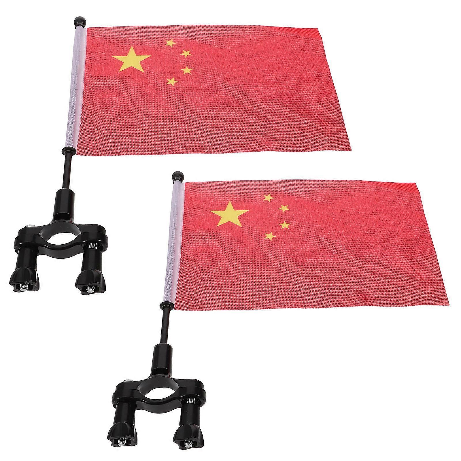 علم الدراجة رائعتين لركوب الدراجات مع مادة البوليستر المتينة والفولاذ المقاوم للصدأ القطب لون متنوع