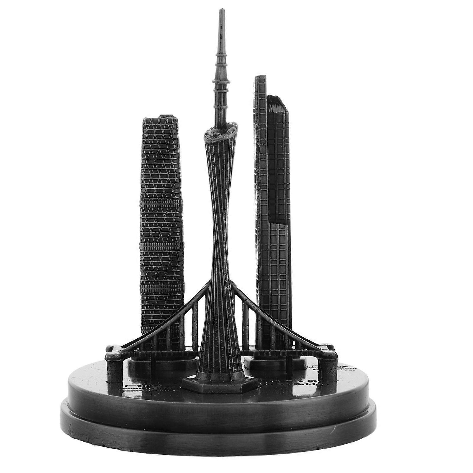 Guangzhou Tower Miniature Metal Craft Desktop Ornament for Home Office Decor Iconic Landmark Architectural Model Detailed Artistic Precision