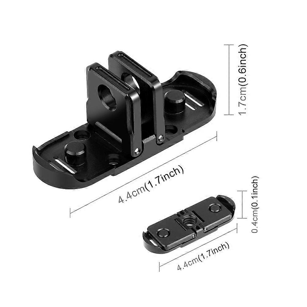 Applicable to GoPro HERO12/11/10/9 Black Max magnetic quick-release folding base, with quick-release magnetic bracket card slot/1/4 screw hole positio