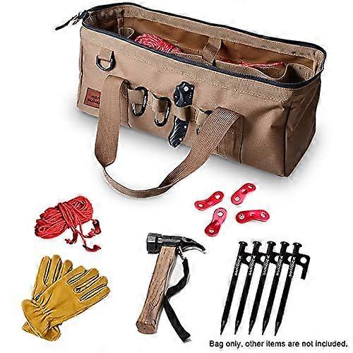 Robust Design, Large Capacity, 1050D Oxford Fabric Tool Bag for Woodworking (Pure Black)