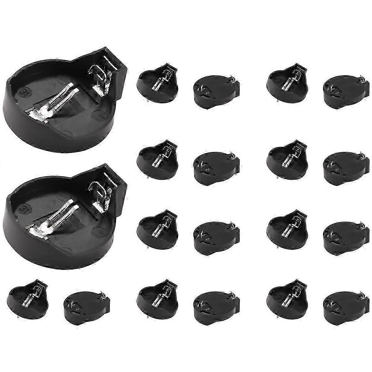3V CR2032 CR2025 button cell battery holder adapter black 20 pieces