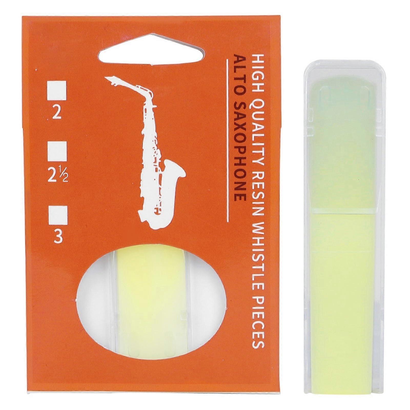 Altoxophonharz Reed No. 2.5 EFlat Saxophone Reed Individually Packed MoistureProof Reed Beginner Saxophone Accessories (Yellow)