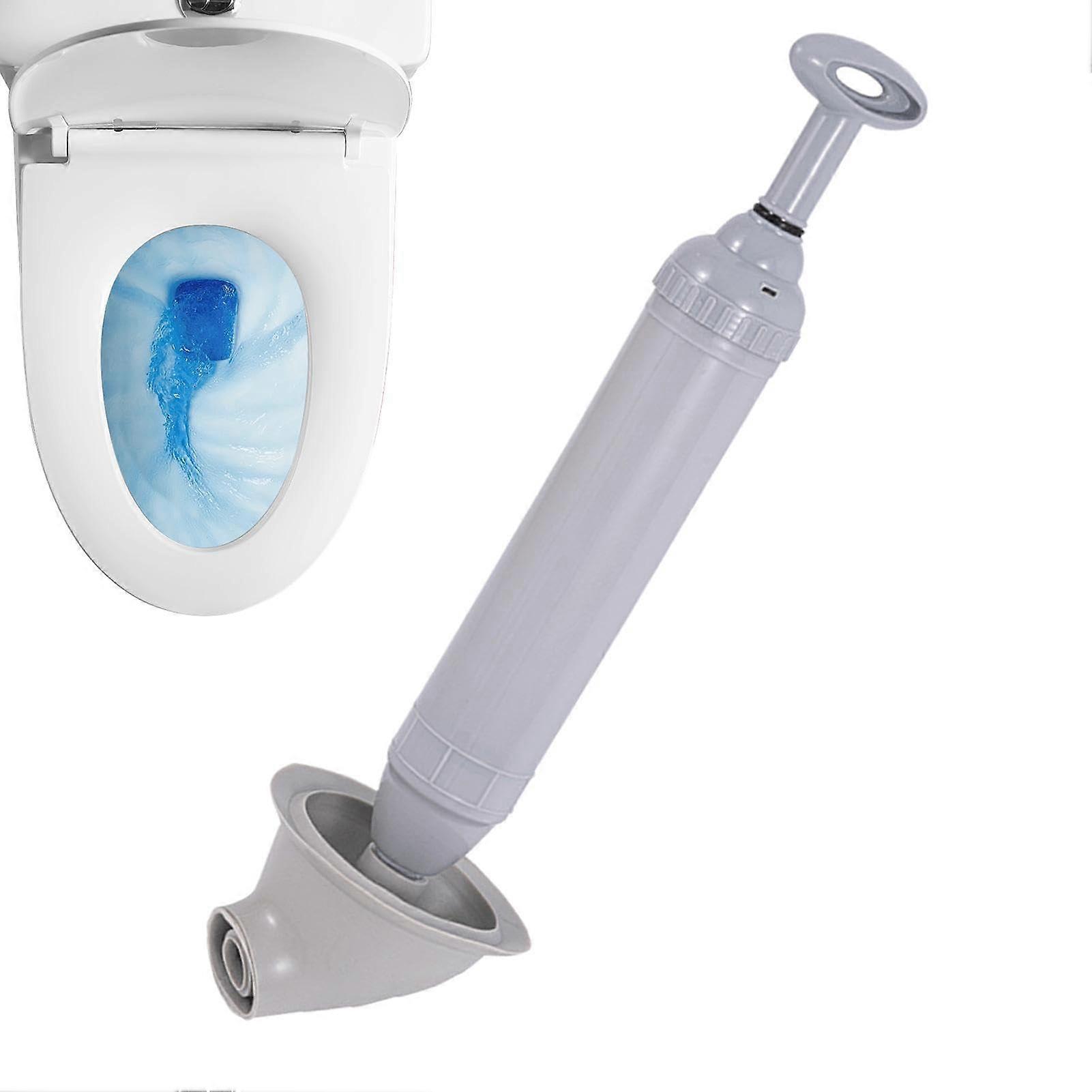 Toilet Cleaner - High Pressure Air Plunger for Drain Blockage Removal, Multifunctional Vacuum Plunger for Bathroom & Kitchen, Gray
