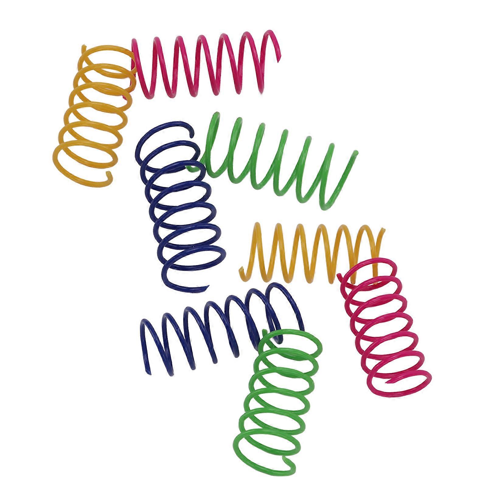 40pcs Cat Spring Toys Bite Resistance Interactive Colorful Springs Cat Toy for Pets Cats