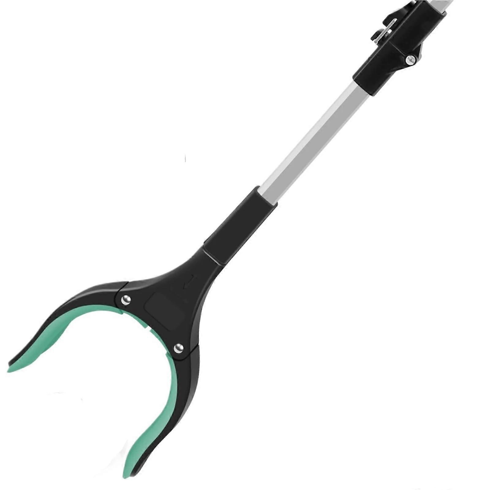 Litter Pickers Grabber Stick 109.2 cm, Foldable, Green, 2-Pack, Ideal for Seniors, Long Reach Trash Picker