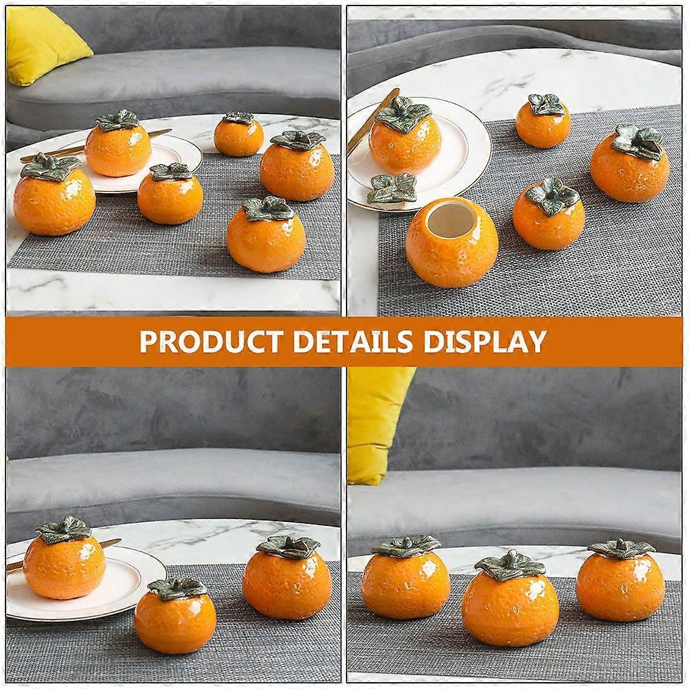 1Pc Ceramic Jar Fruit Shape Tank Simulation Orange Decoration New Crafts