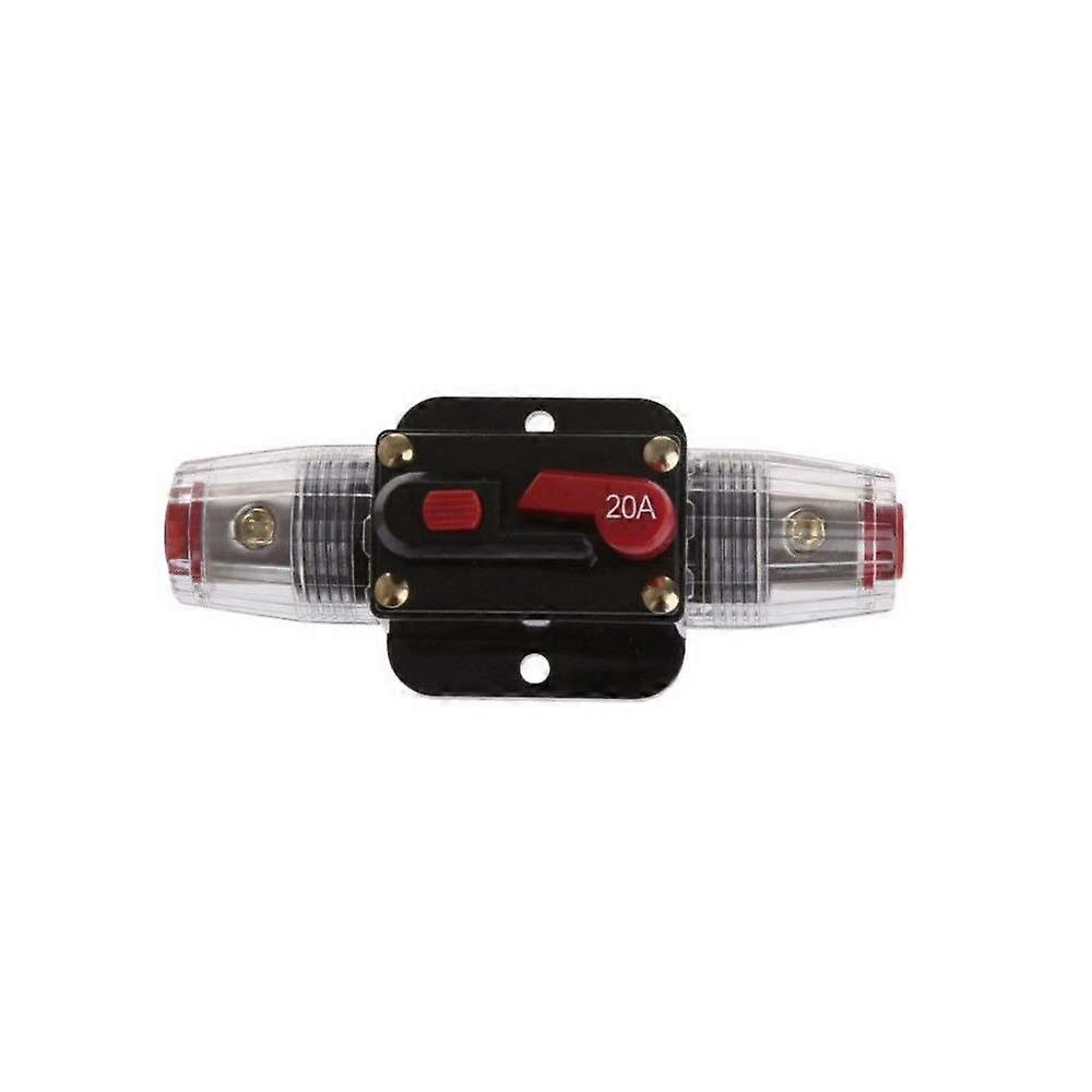 Audio Inline Circuit Breaker Fuse Holder 12V 20A-100A Rating, Quick Reset, Car Audio Protection