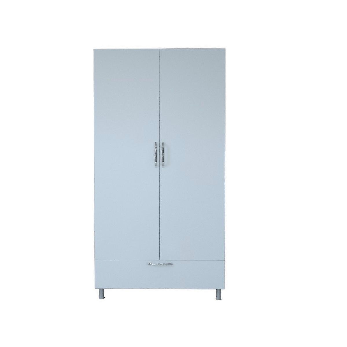 Armadio Belize, Bianco, Truciolare, 90x40,5x173 cm