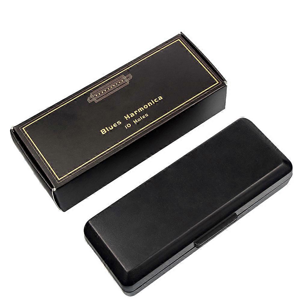 10 Holes 20 Tones Blues Harmonica Mouth Organ Key of C with Storage Case for Kids Beginners Students Musical Gift