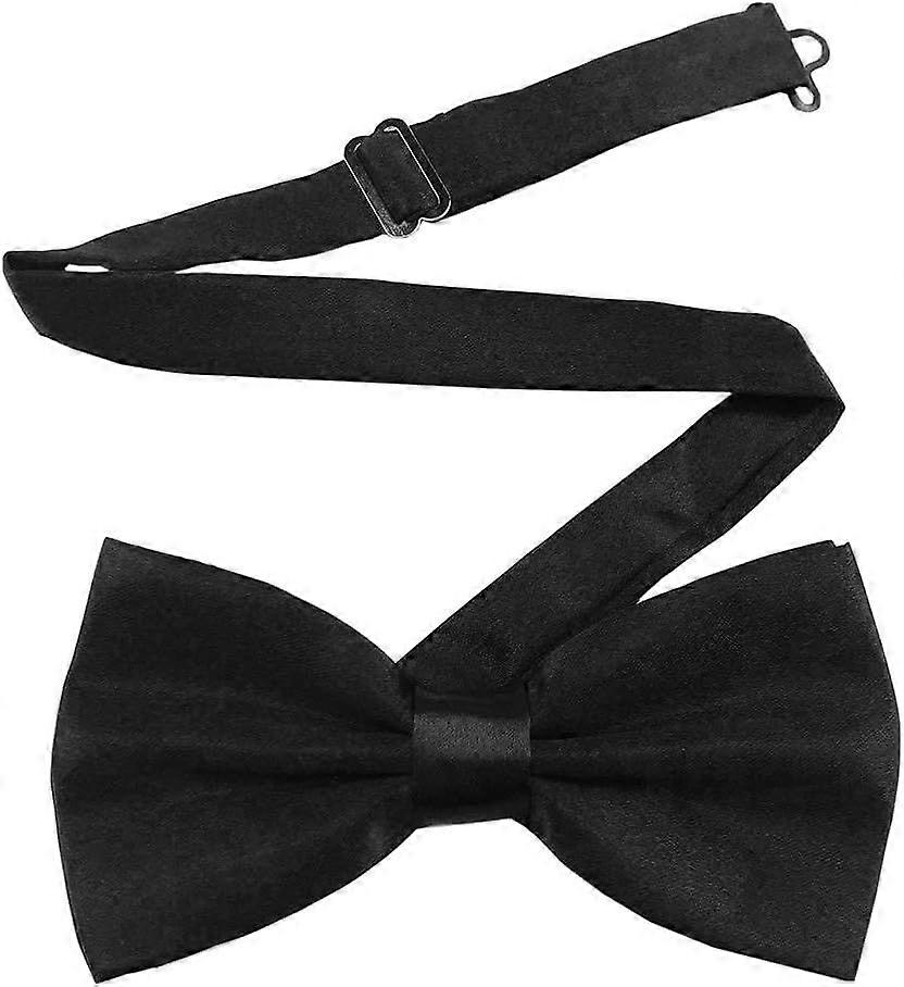 Adjustable Bowtie, Men BowtiePreTied Bow Tie for Parties  Black