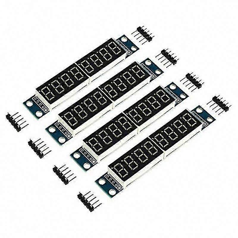 4pcs 8-digit 7 Segment LED Display Module, 8 Bit Digital Tube, Cascade Support for Eight