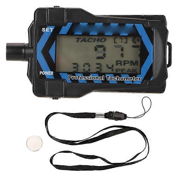 LED Handheld Tachometer Blue Backlit High Accuracy Easy-to-Operate Propeller Speed Meter