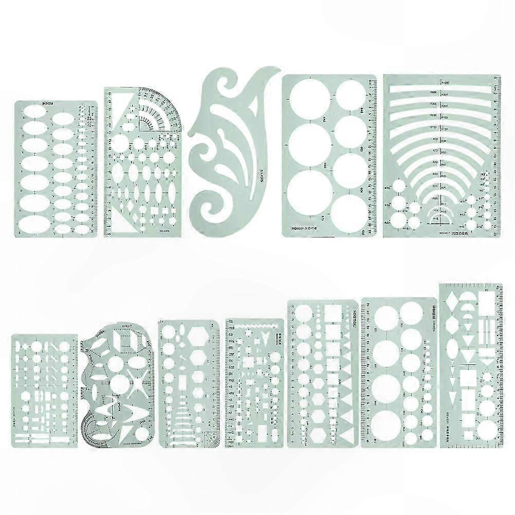 12-Piece Curve Ruler Set for Sewing, Pattern Design, and Drawing Templates