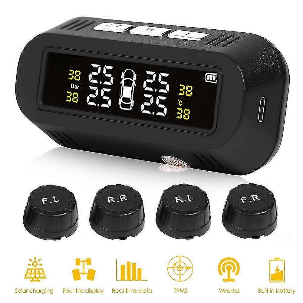 C68 USB + Solarauto TPMS Reifendrucküberwachungssystem Auto Security A ...
