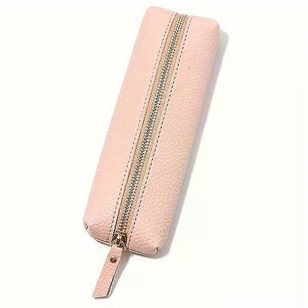 Imitation leather pencil case, portable, with waterproof zipper