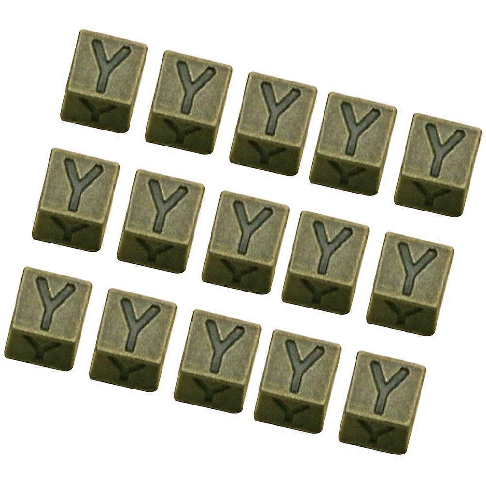 Coffee Alloy Spacer Bead for DIY Jewelry Accessories 100PCS Square Vintage Charm Pendant