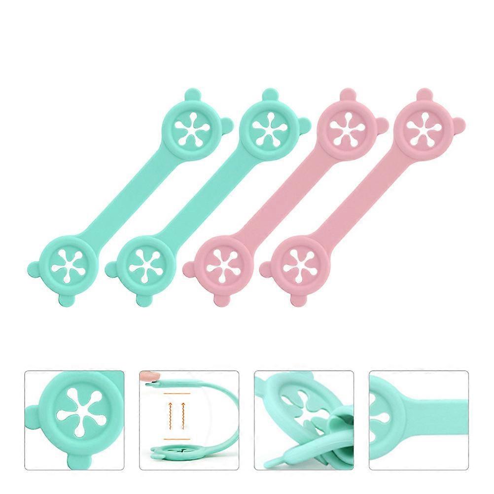 Silicone Baby Bib Clips for Secure Feeding Lightweight and Durable 4 Pieces Assorted Color