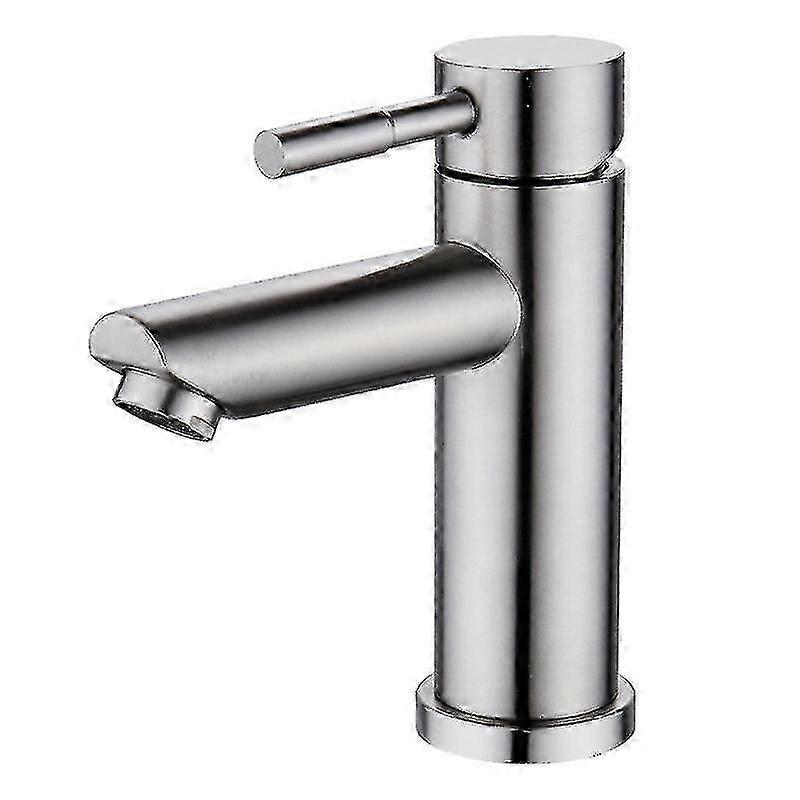 Durable basin mixer tap for bathroom with chrome finish