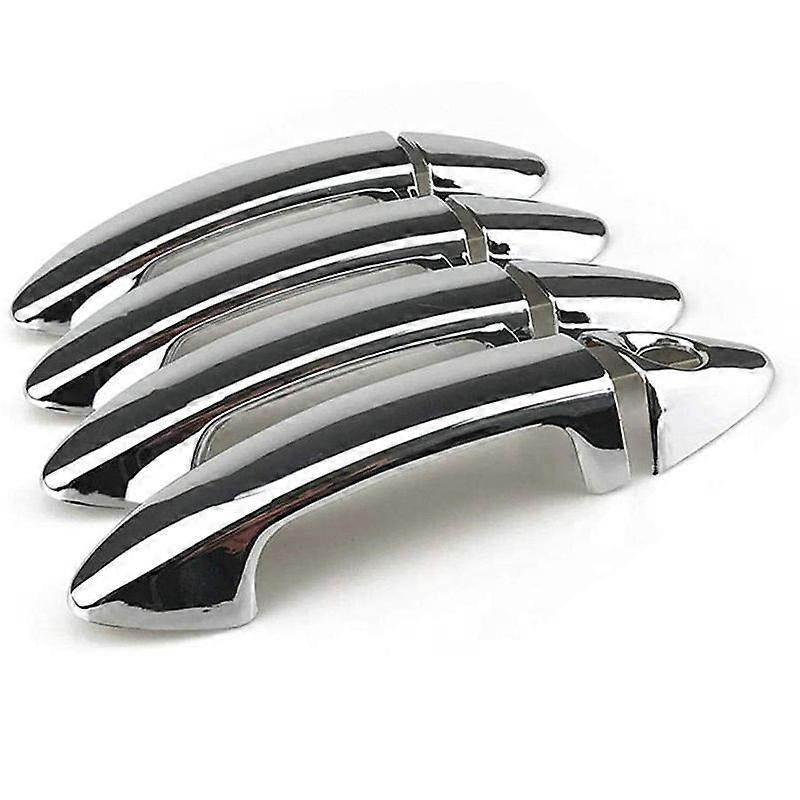 Car Exterior Door Handle Cover Sticker for Ford Fiesta 2009 2010 2011 2012 Accessories, Silver