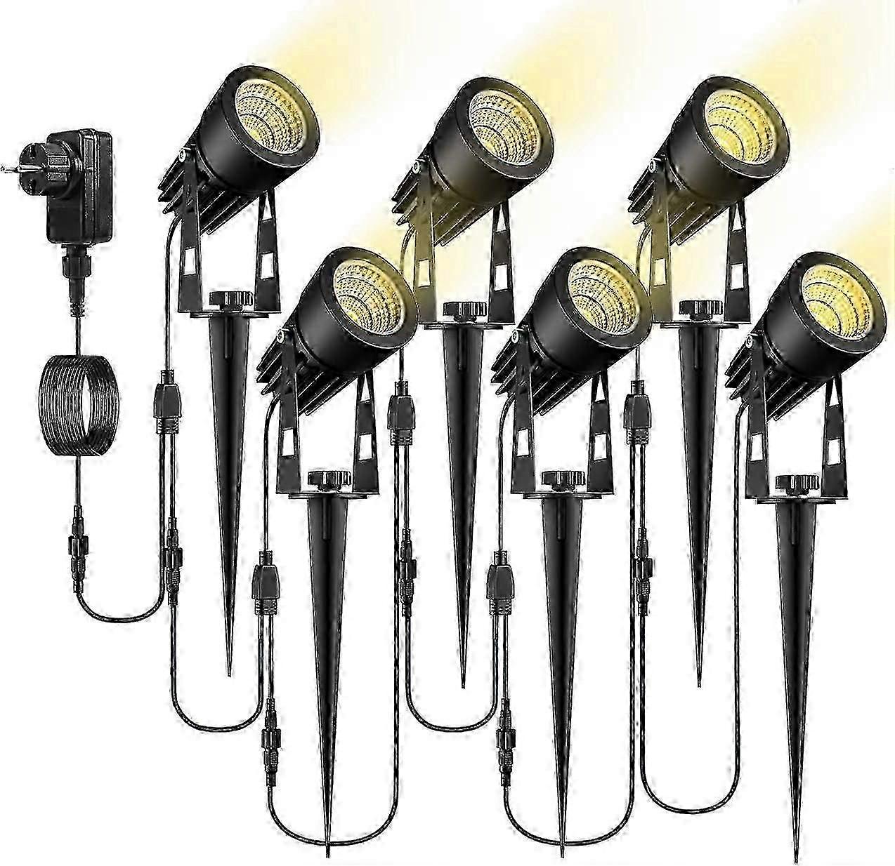 Pond lighting Garden lighting set of 6 garden lights with ground spike IP65 waterproof LED garden sp