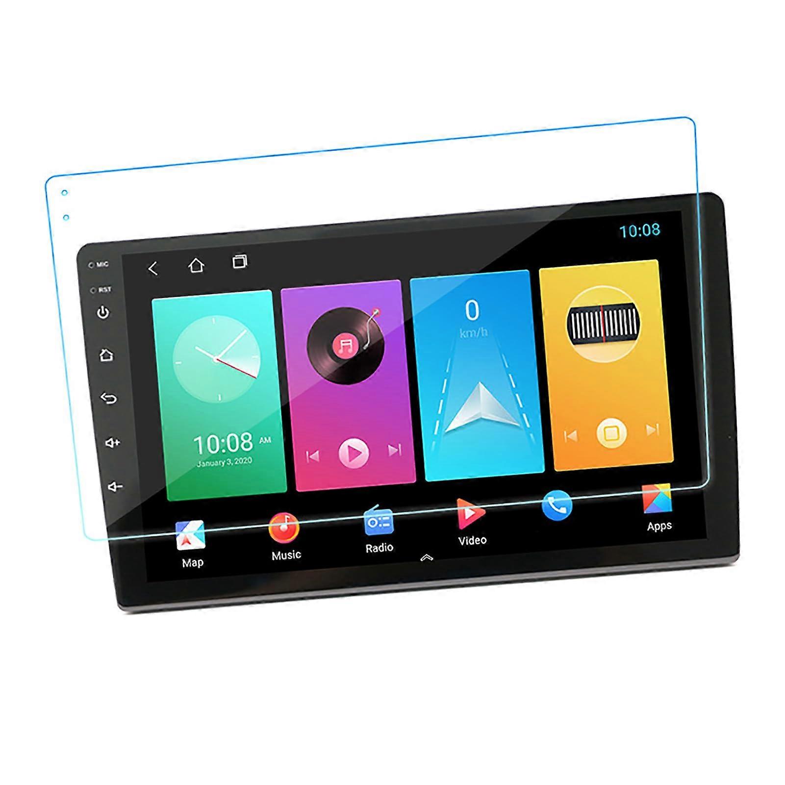 Navigation Screen Protector Anti Fingerprint Tempered Glass For Car 9 Inch Navigation System With Cleaning Kit