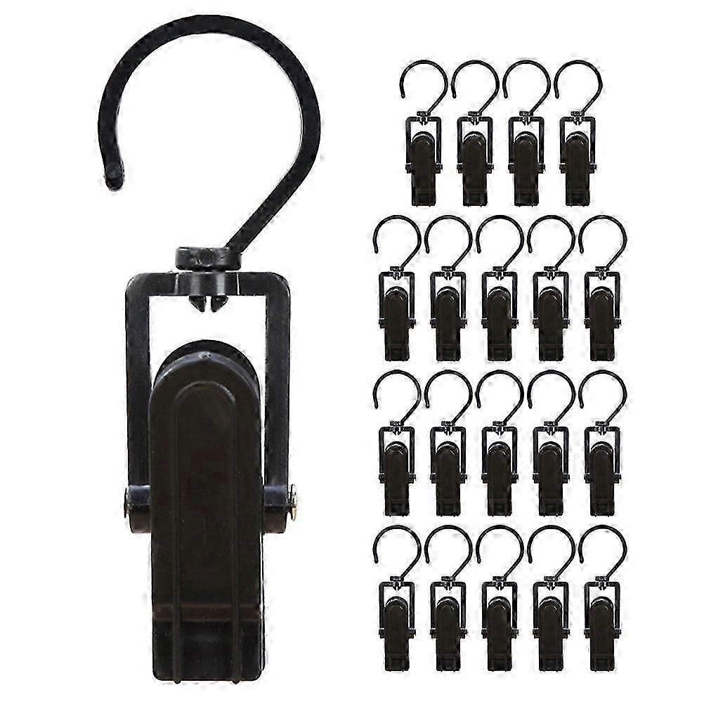 2025 Latest Model  20Pcs Hat Clips Rotatable Boot Hangers Clips Multi-use Laundry Hooks Clothing