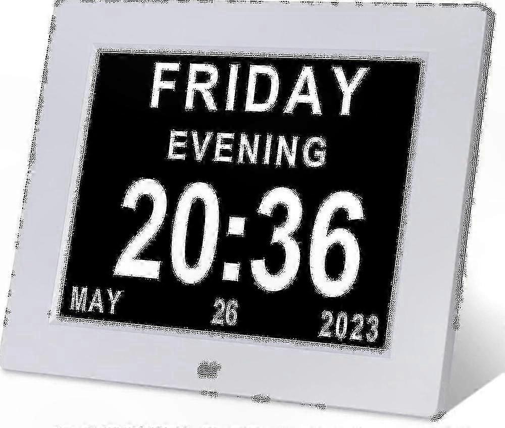 Senior Digital Calendar Clock with Large Display, Day and Date Functionality (7 Inches)