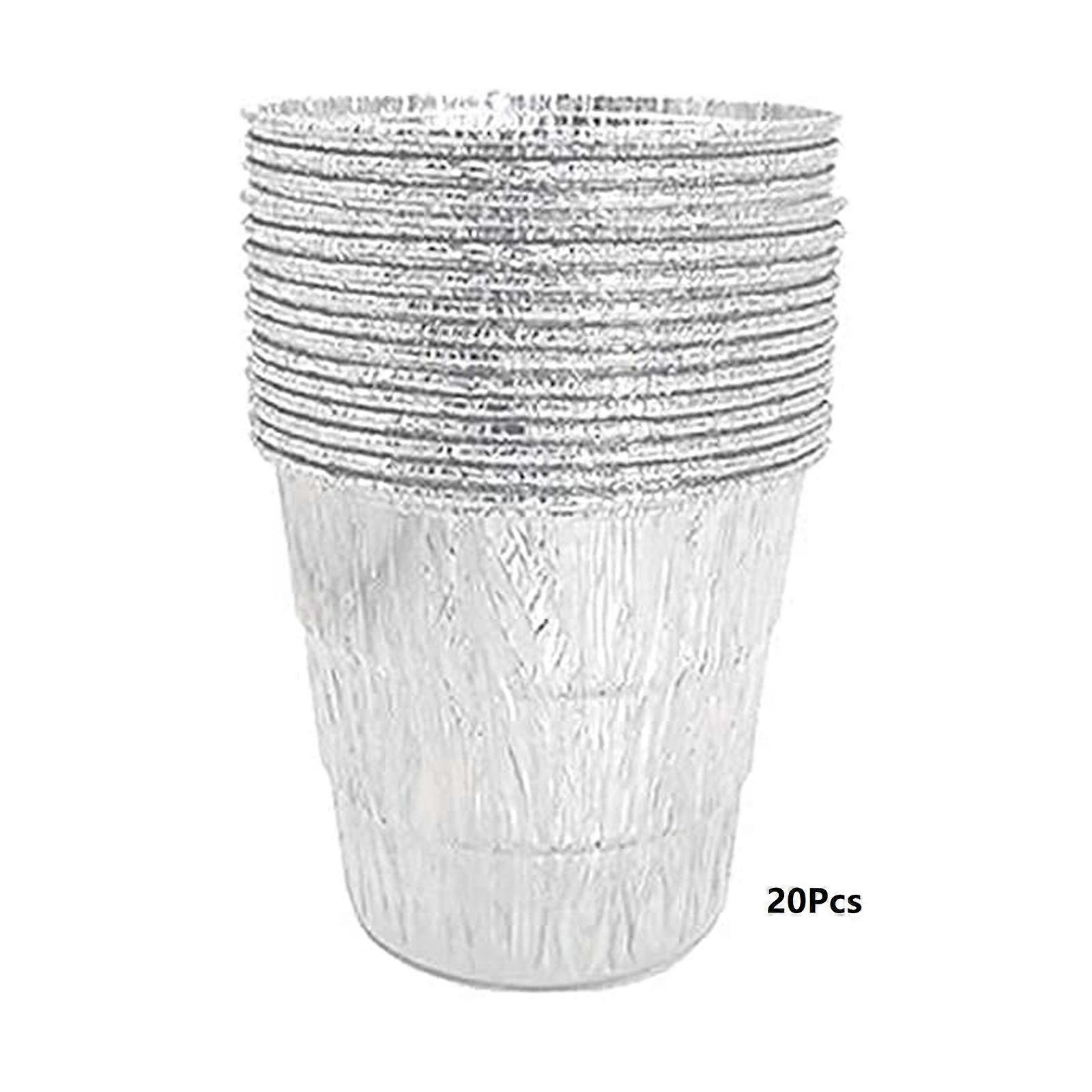 20Pcs Aluminum Foil Bucket Liners for Barbecue  Heat Resistant Drip Buckets for Camping Picnics and Bbqs None Melting Frivolous Multiuse Design