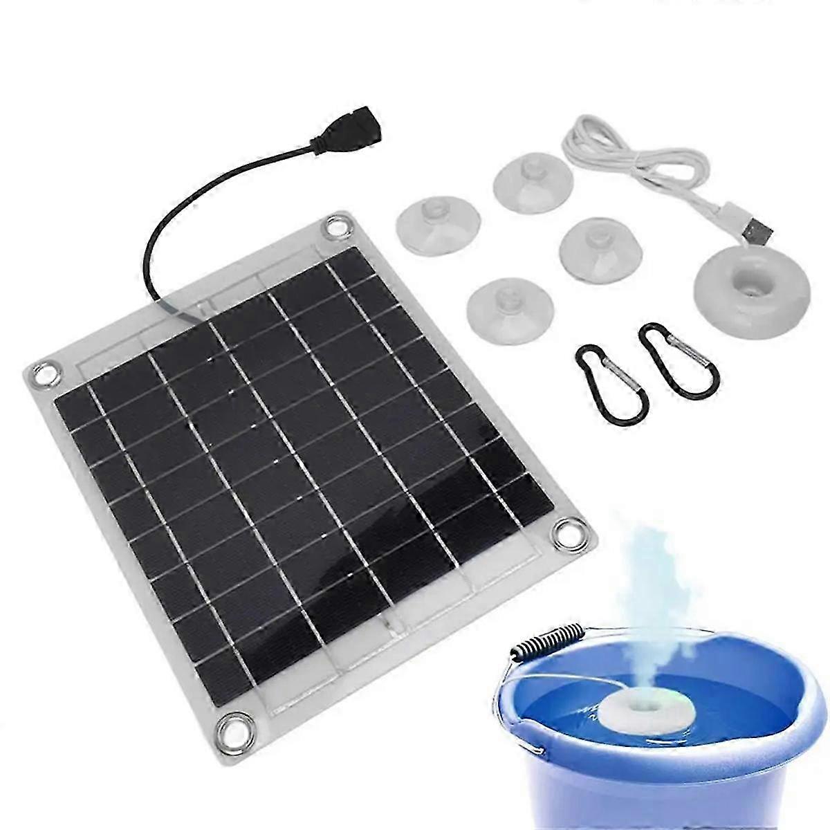 Solar Panel Humidifier with USB Atomizer and Energy Saving Pump
