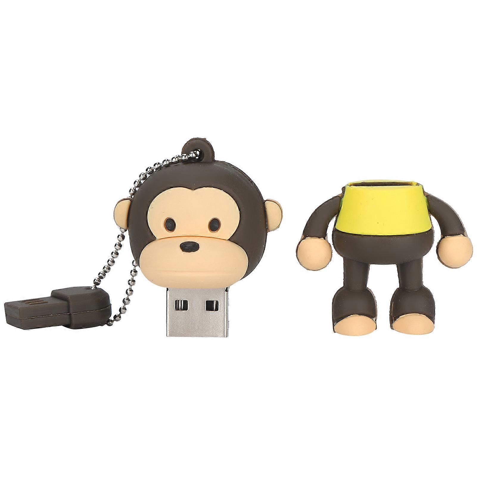 32GB Cartoon Monkey USB Flash Drive - Fun, Portable Storage for PC & Tablet