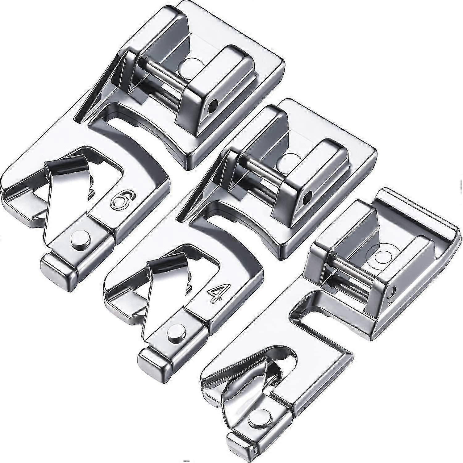 Narrow Rolled Hem Sewing Machine Presser Foot Set Suitable For Household Multi-function Sewing Machines(3pcs, Silver)